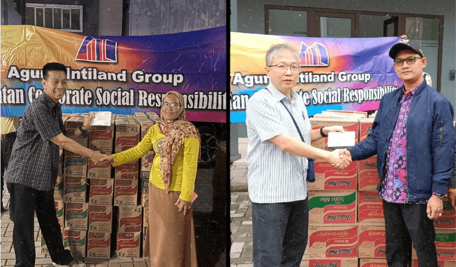 Agung Intiland Salurkan Bantuan Sembako ke Enam Desa Terdampak Banjir di Sekitar Laksana Business Park