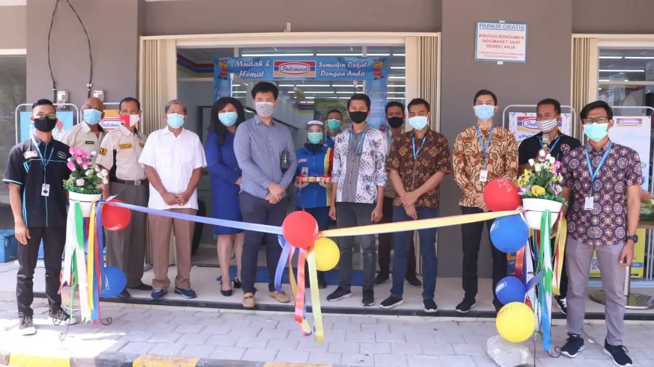 Peresmian gerai Indomaret di Ruko Laksana Business Park pada tanggal 1 Oktober 2020